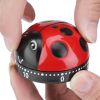 1pc Ladybug Cooking Timer; Mechanical Clock 60 Minutes Cartoon Timer; Kitchen Timer Reminder Baking Clock; No Battery; Kitchen Accessories