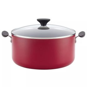 Reliance 10qt Aluminum Nonstick Wide Stock Pot Red