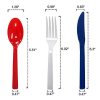 1 - Party Essentials Assorted Cutlery - White, Blue & Red 51 Ct.