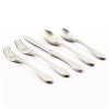 Knork Original Silverware Stainless Steel Metal Utensils Flatware Cutlery Place Setting, 5 Piece, Matte Silver