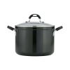 8 Qt Style Gray Non Stick Covered Stock Pot