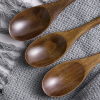 Set of 8, Wood Soup Spoons and Forks, SourceTon Wooden Ladle Spoon and Fork Set for Party, Banquet, Buffet, Catering, Daily Life- 9 Inch