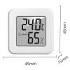 1Pc White Mini Electronic Temperature and Humidity Meter Car Thermometer with Smiling Face Display Refrigerator Thermometer